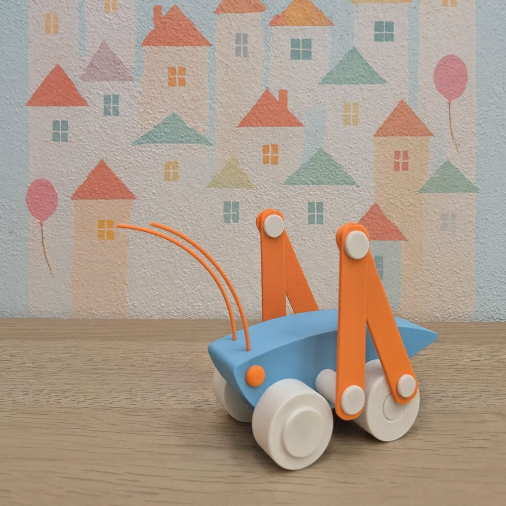 Flexi Hauler – 3D Printed Modern Toy Truck | Art Toy for Kids & Home Décor