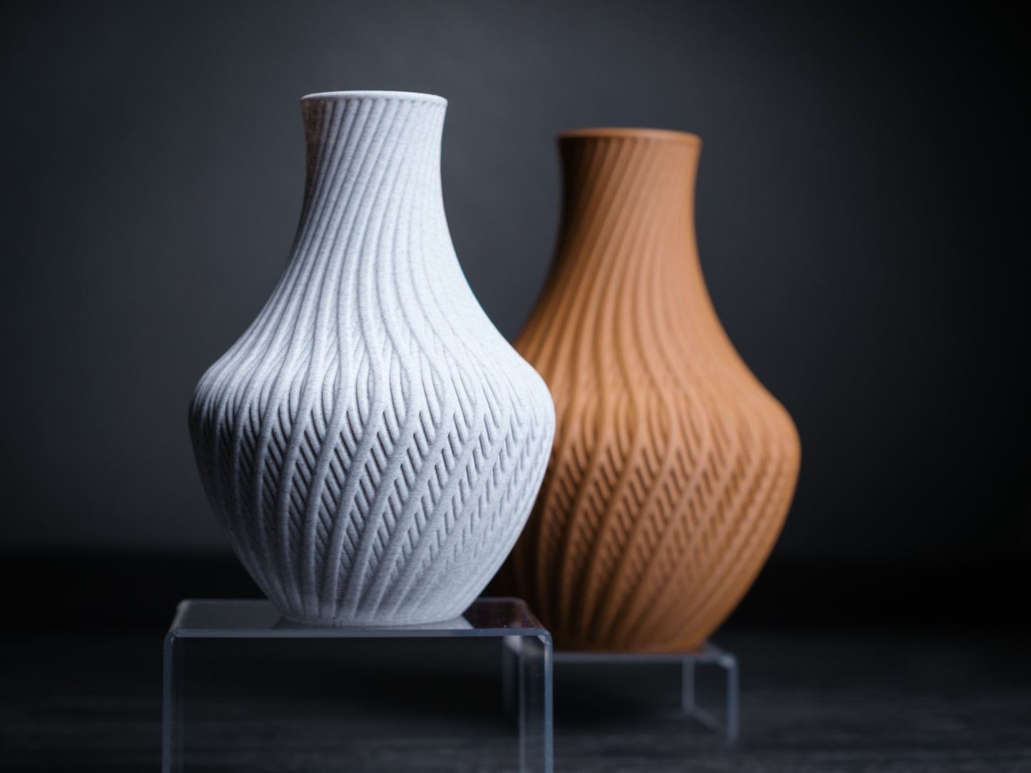 Ripple Vase – 3D Printed Modern Artistic Home Décor