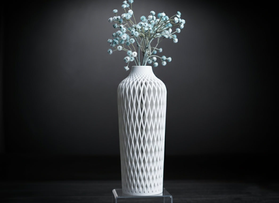 Premium Design Aero Lattice Vase – 3D Printed Contemporary Geometric Art Piece