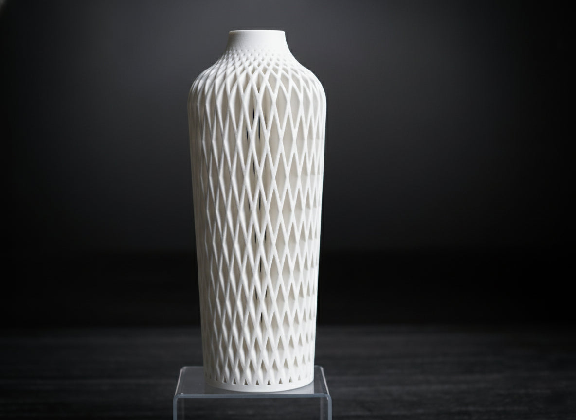 Premium Design Aero Lattice Vase – 3D Printed Contemporary Geometric Art Piece