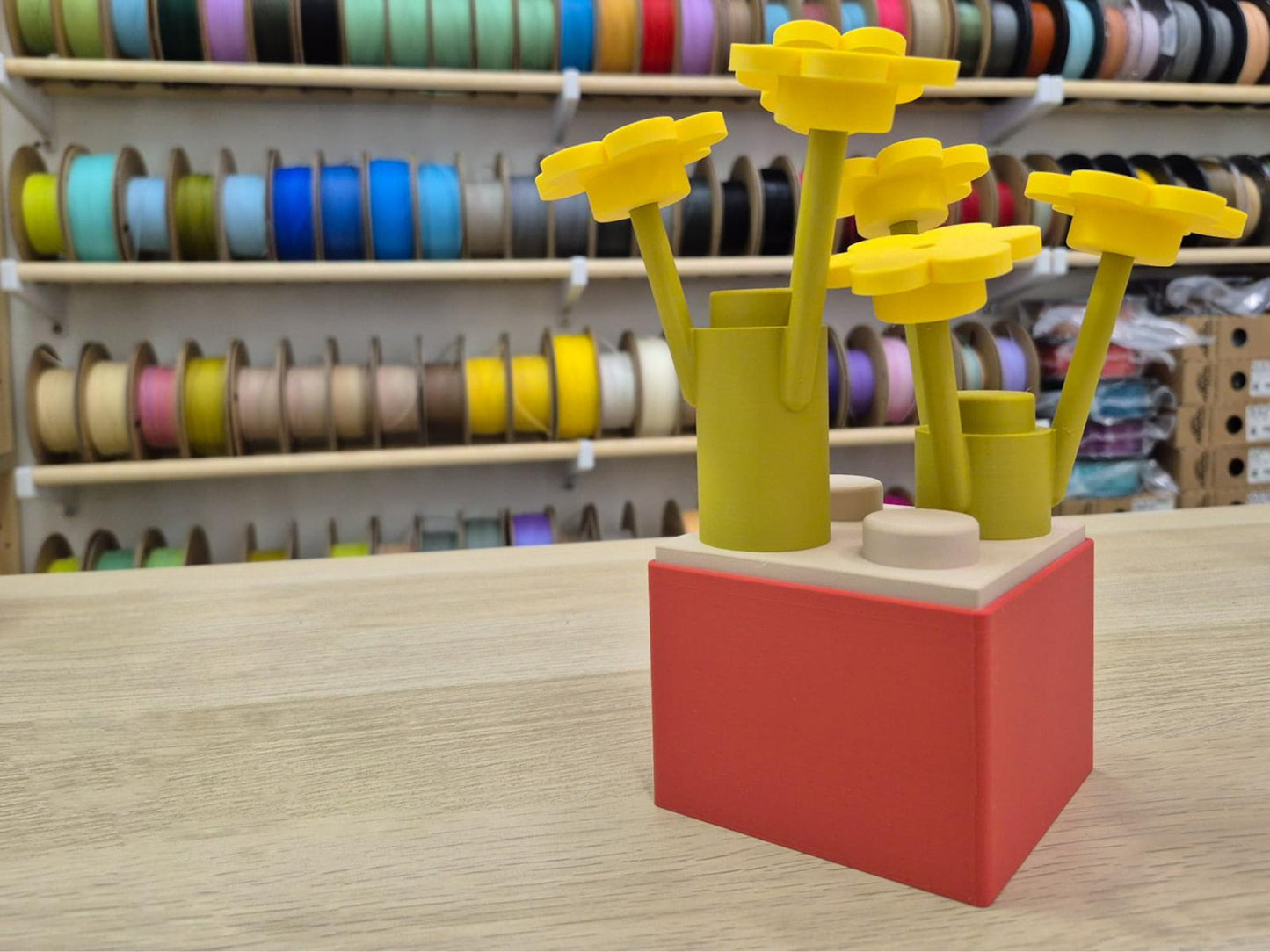 Blossom Block Toy Flower – 3D Printed Decorative Flower Display
