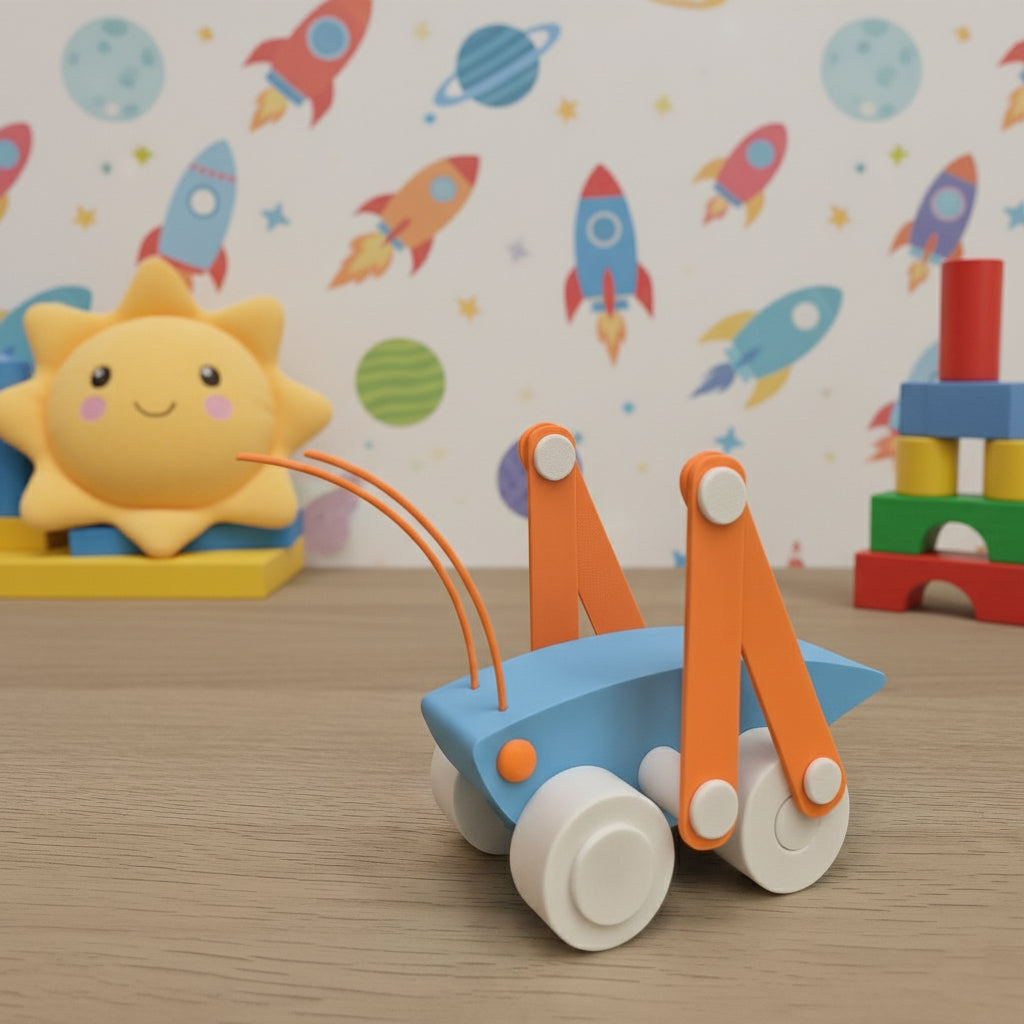 Flexi Hauler – 3D Printed Modern Toy Truck | Art Toy for Kids & Home Décor