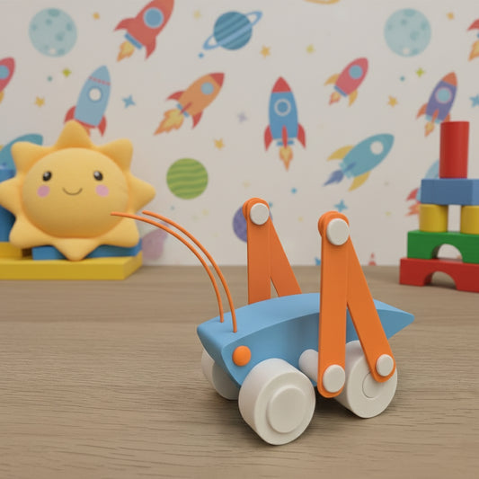 Flexi Hauler – 3D Printed Modern Toy Truck | Art Toy for Kids & Home Décor