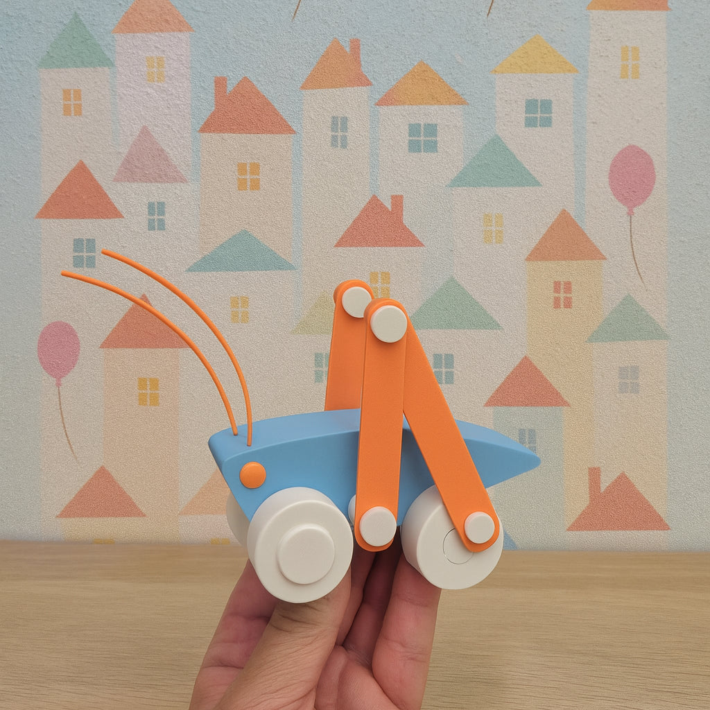 Flexi Hauler – 3D Printed Modern Toy Truck | Art Toy for Kids & Home Décor