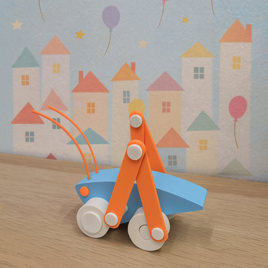 Flexi Hauler – 3D Printed Modern Toy Truck | Art Toy for Kids & Home Décor