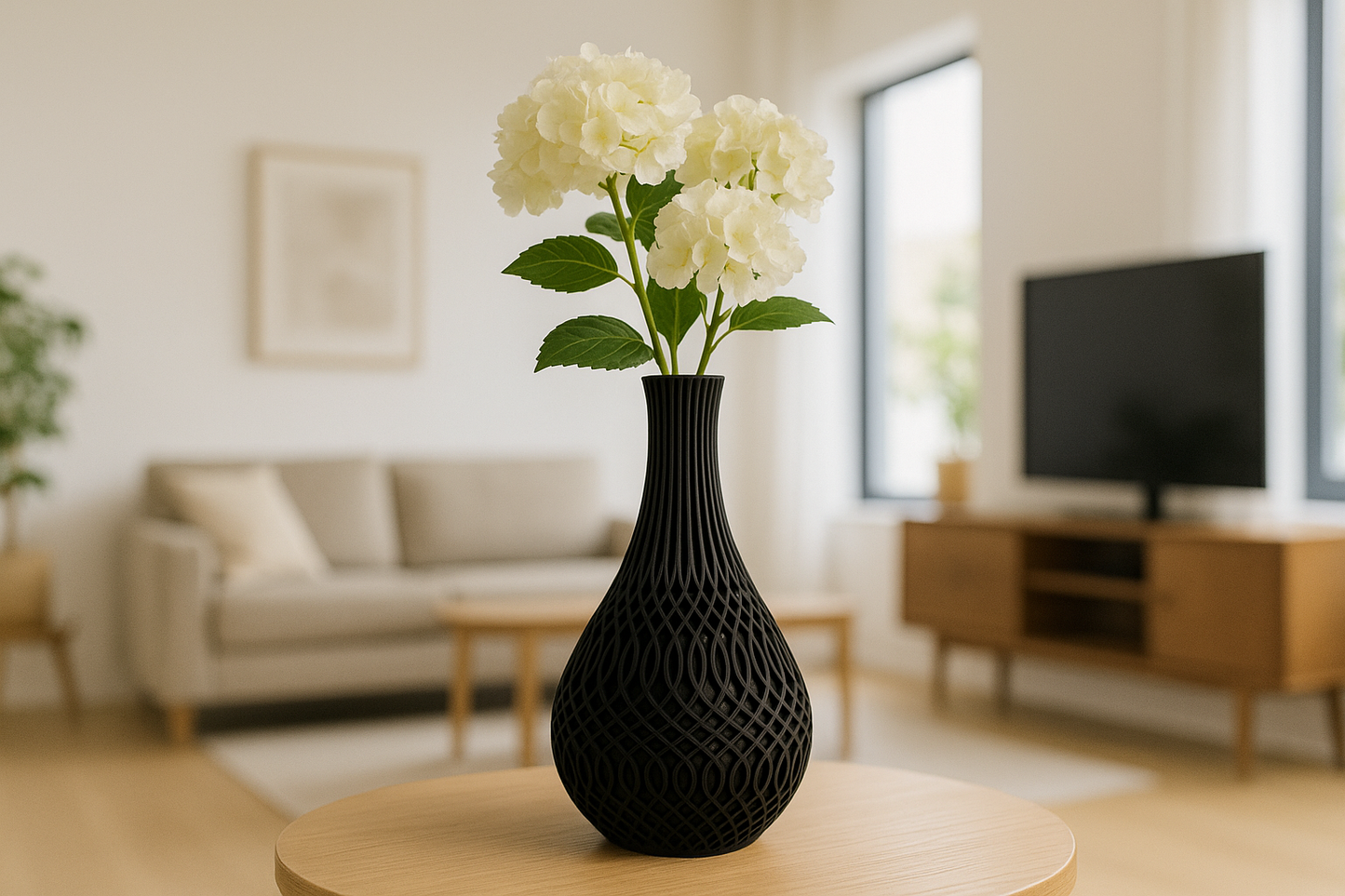 Inflect Vase – 3D Printed Modern Geometric Art Piece