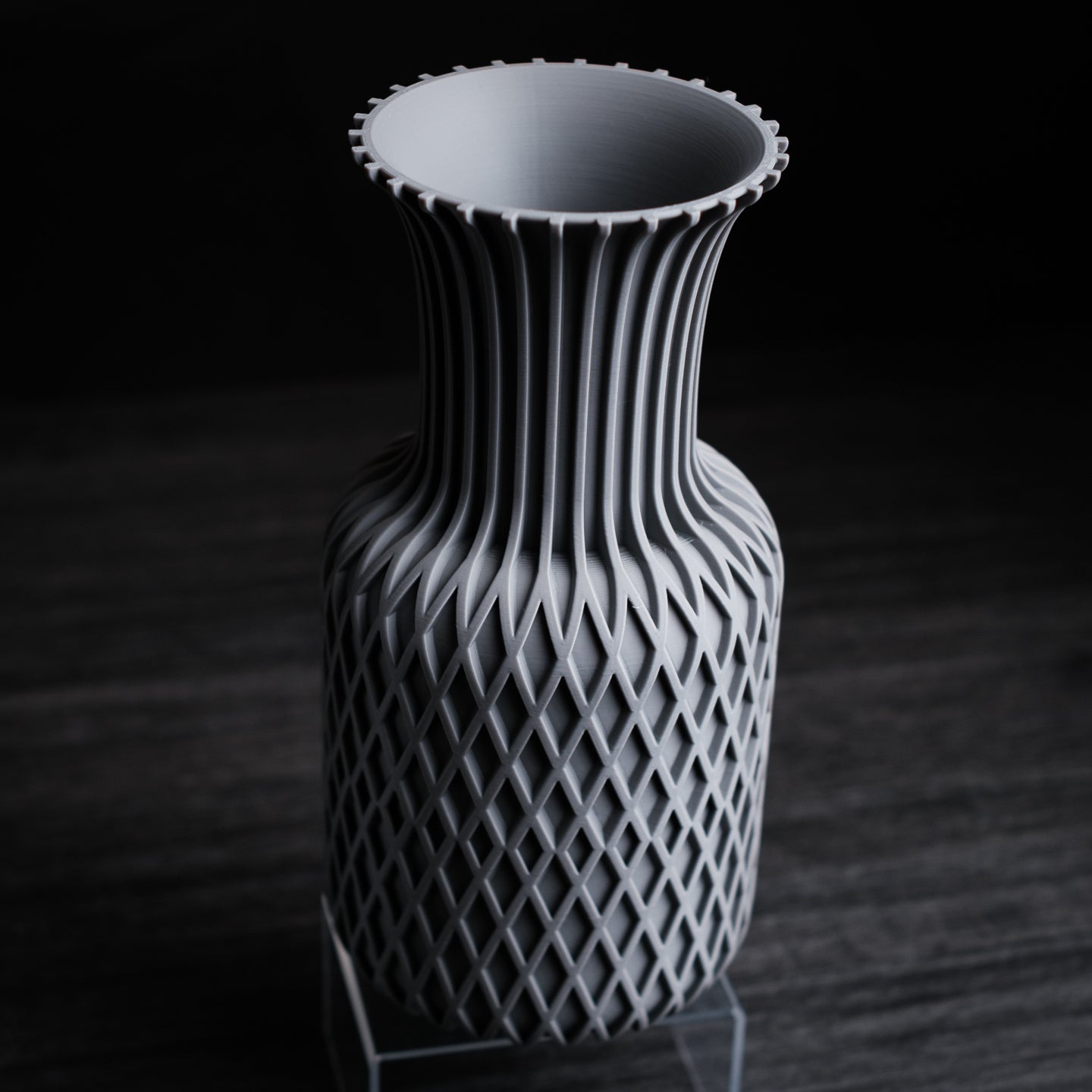 Lattice Flare Vase – Modern 3D Printed Geometric Decor
