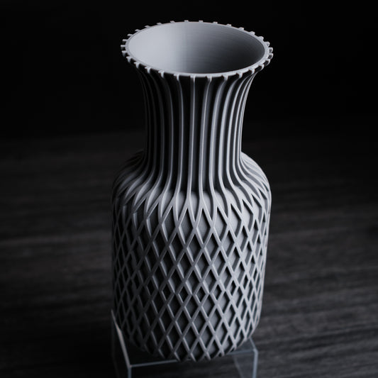 Lattice Flare Vase – Modern 3D Printed Geometric Decor