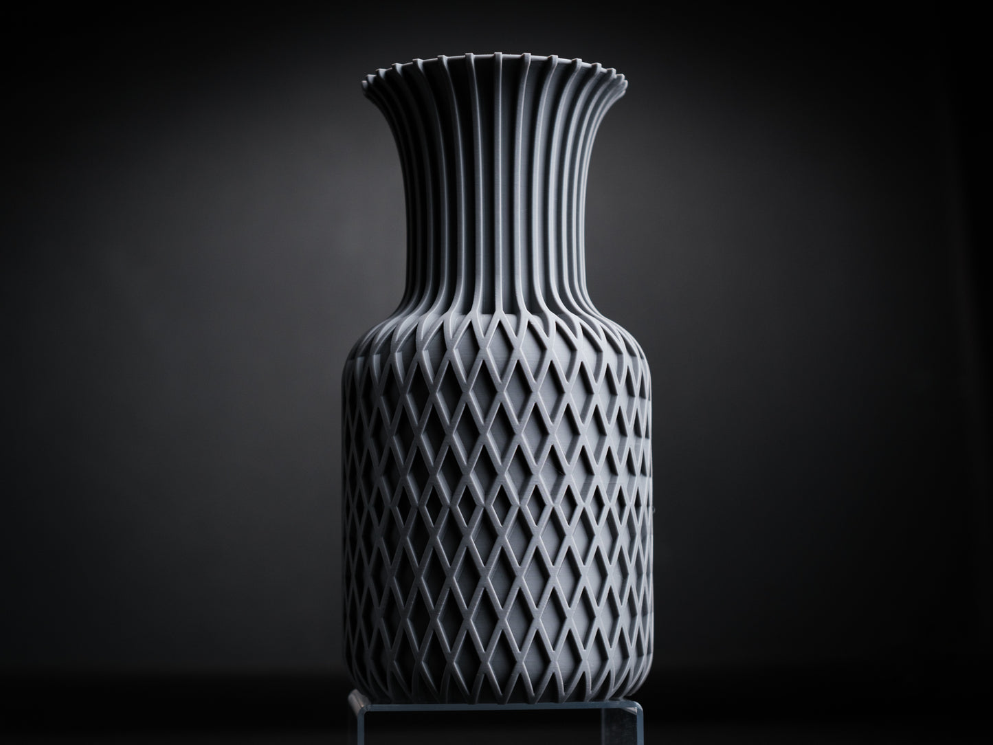 Lattice Flare Vase – Modern 3D Printed Geometric Decor