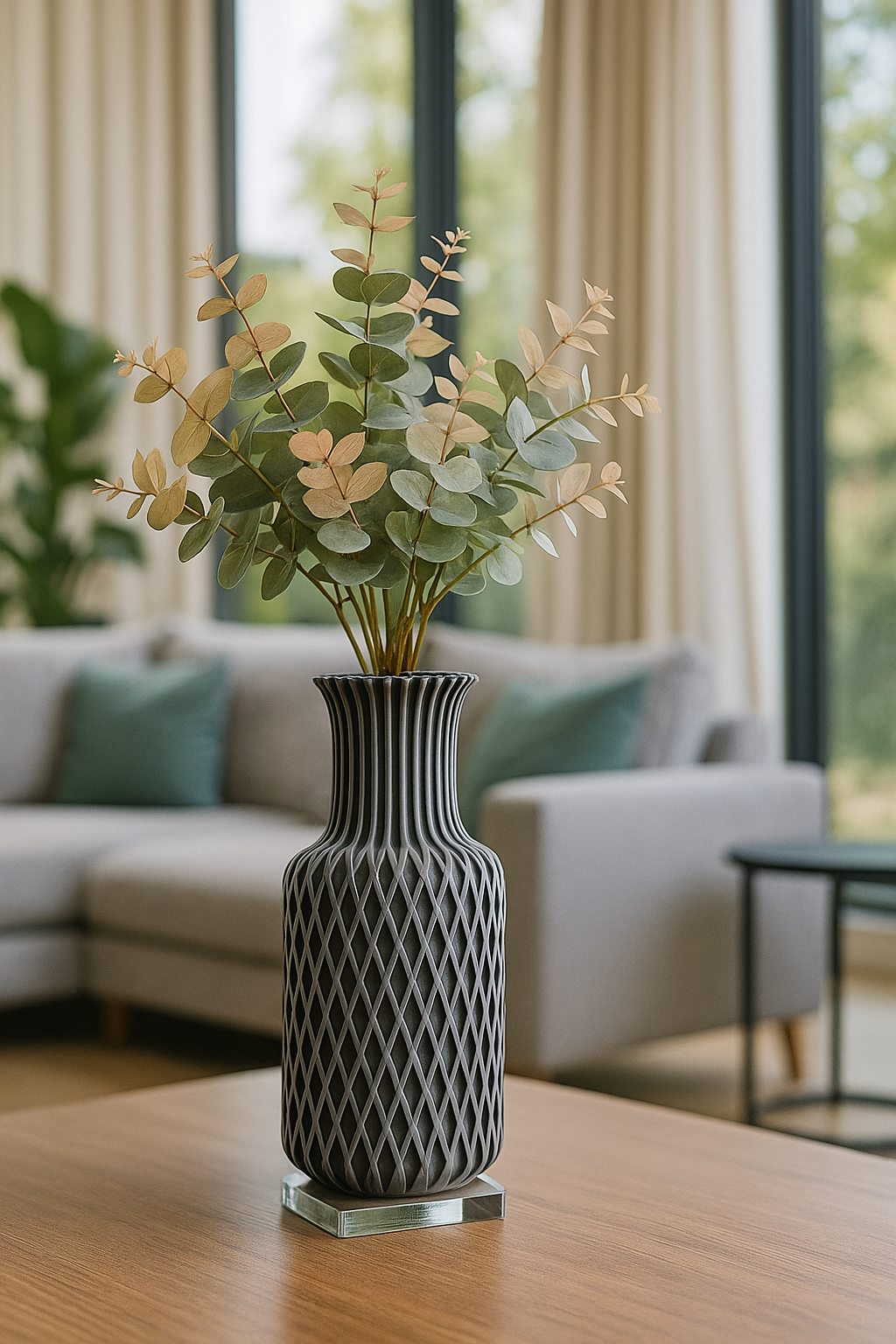 Lattice Flare Vase – Modern 3D Printed Geometric Decor
