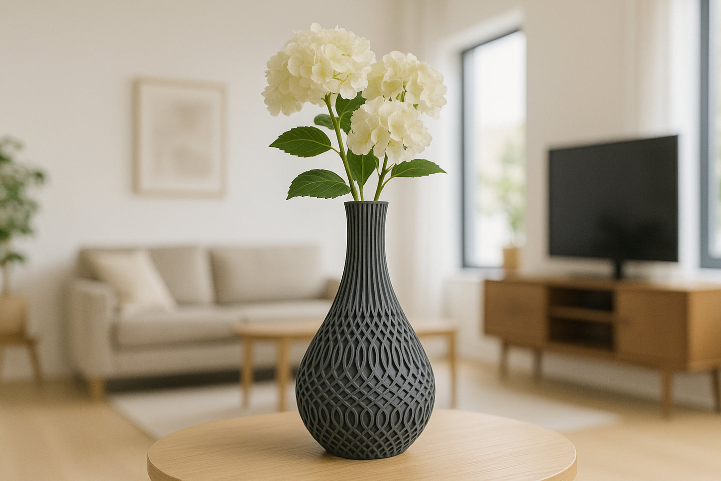 Inflect Vase – 3D Printed Modern Geometric Art Piece