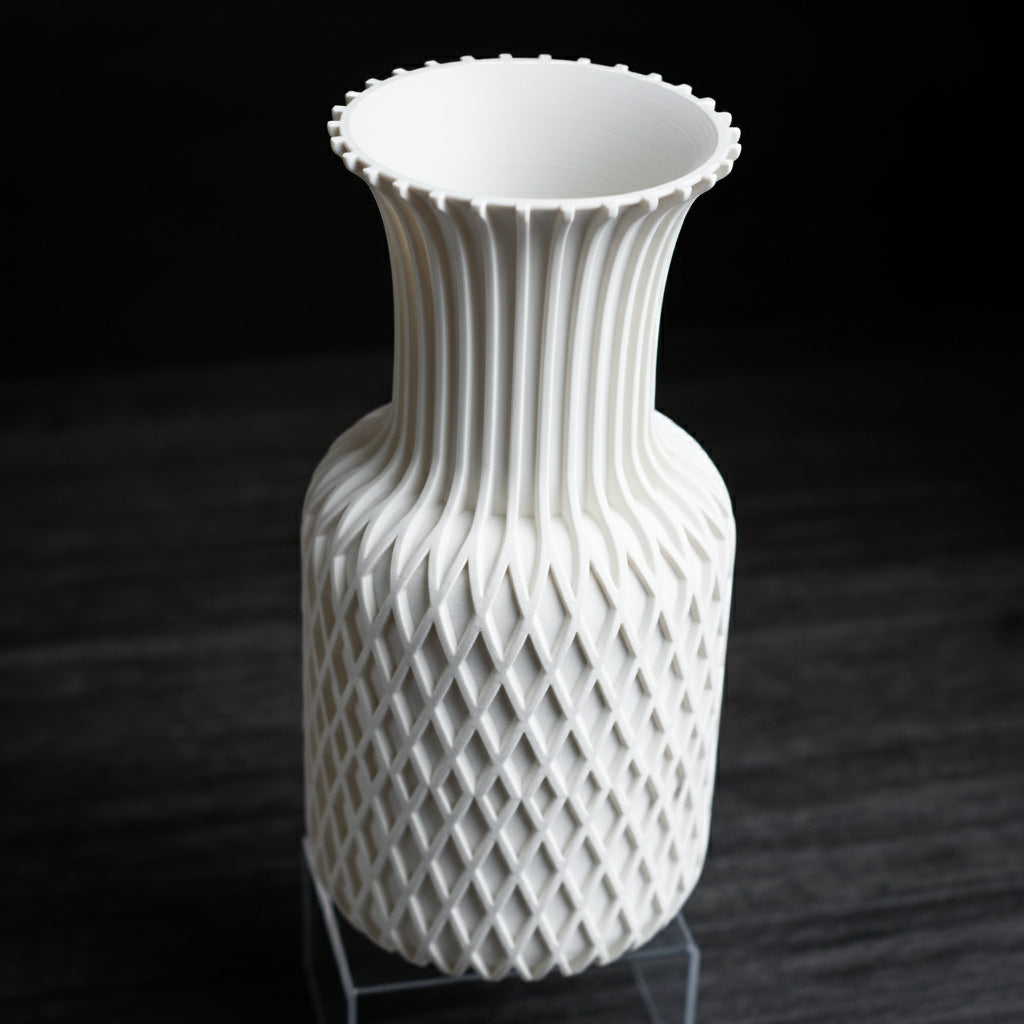 Lattice Flare Vase – Modern 3D Printed Geometric Decor