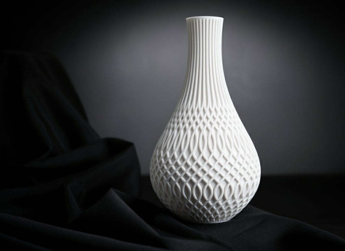 Inflect Vase – 3D Printed Modern Geometric Art Piece