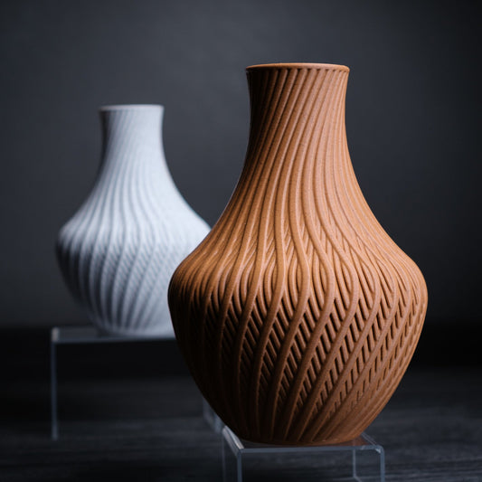 Ripple Vase – 3D Printed Modern Artistic Home Décor