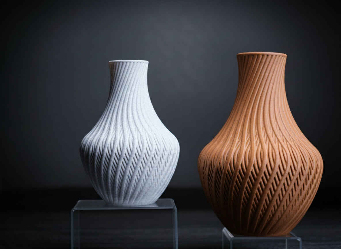 Ripple Vase – 3D Printed Modern Artistic Home Décor