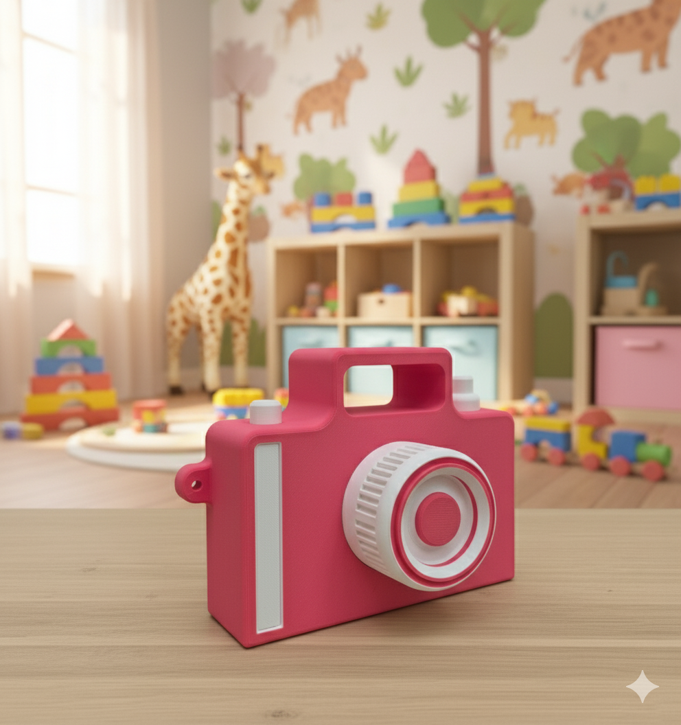 SnapShot Toy Camera | Fully Solid (Not Hollow) – 3D Printed Kids Camera Toy