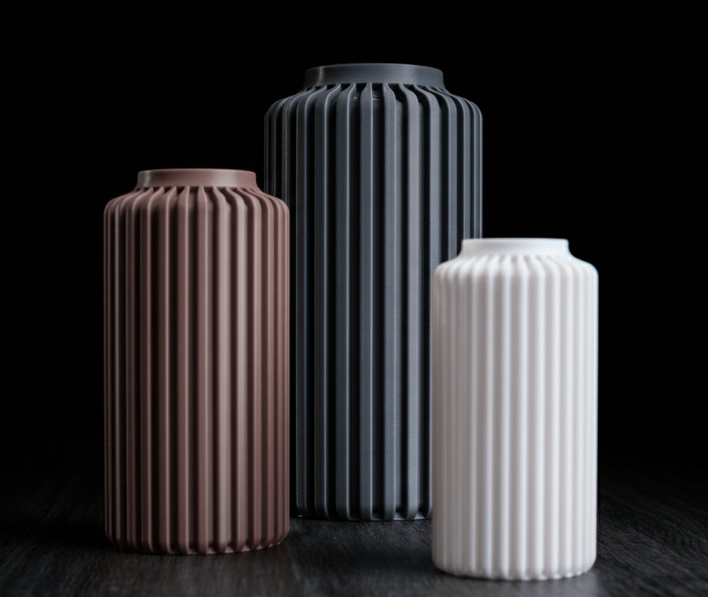 Terra Column Vase – Modern 3D Printed Decor