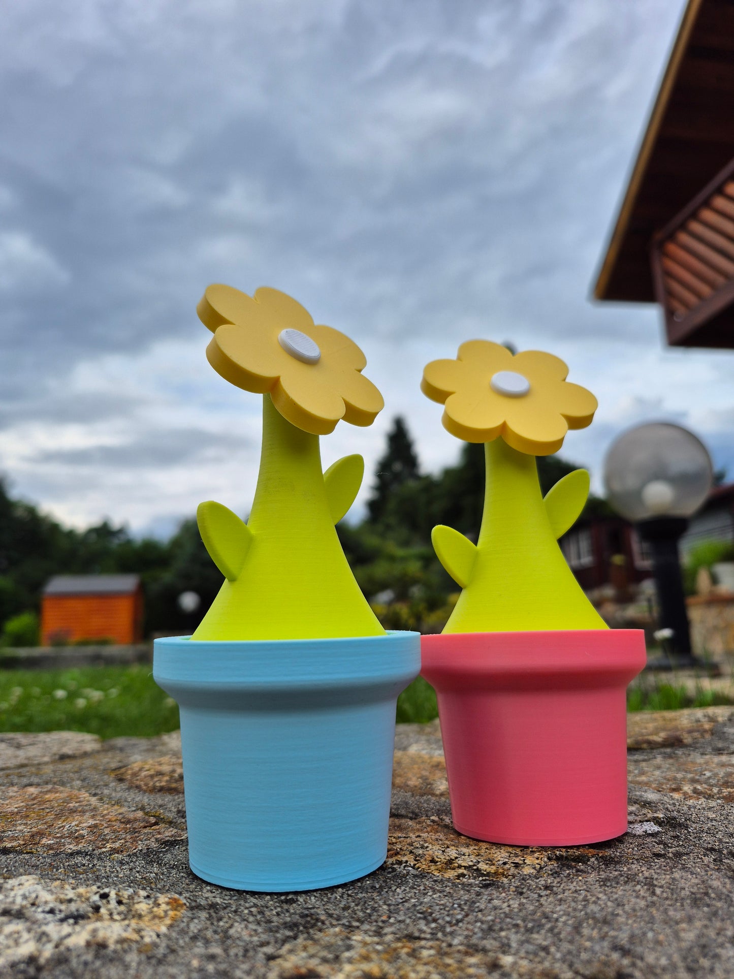 Toy Flowers Set of 2 – 3D Printed Decorative Flower Pot