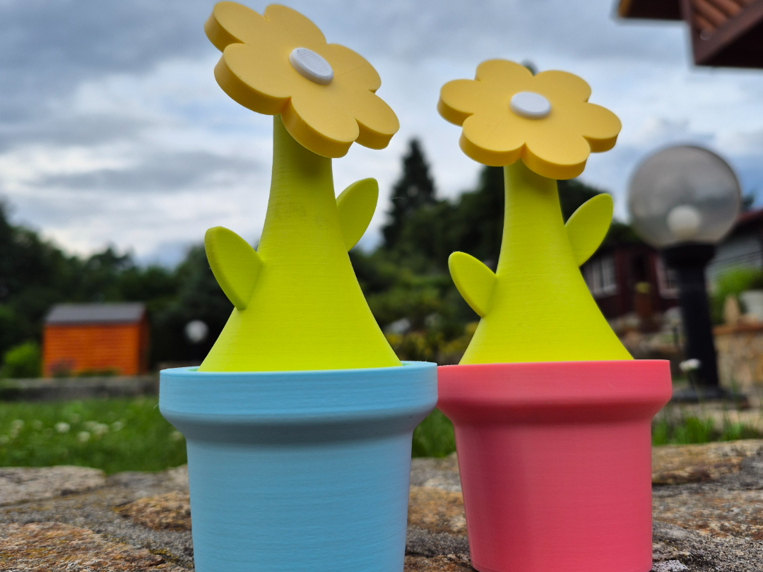 Toy Flowers Set of 2 – 3D Printed Decorative Flower Pot